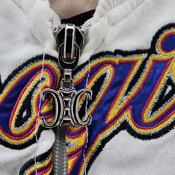 Coogi Girls Multicolor Embroidered Hoodie Jacket With Drawstring Waist Large - Picture 8 of 15